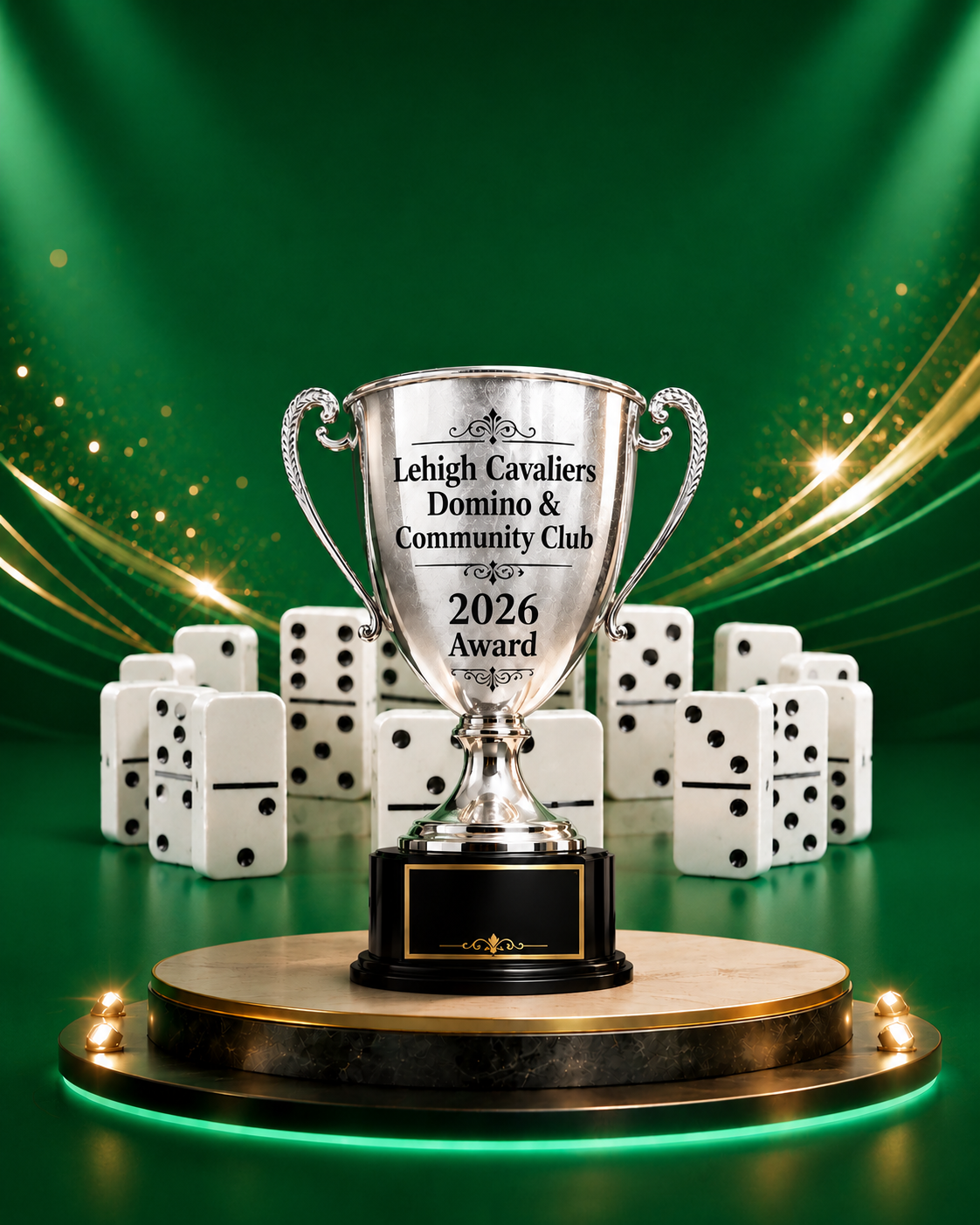 Lehigh Cavaliers Domino & Community Club 2026 Award trophy