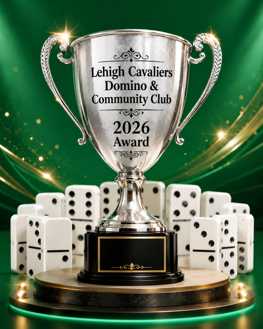Lehigh Cavaliers Domino & Community Club 2026 Award trophy